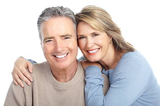 Smiling senior couple