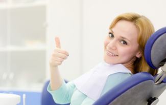 Woman at dentist